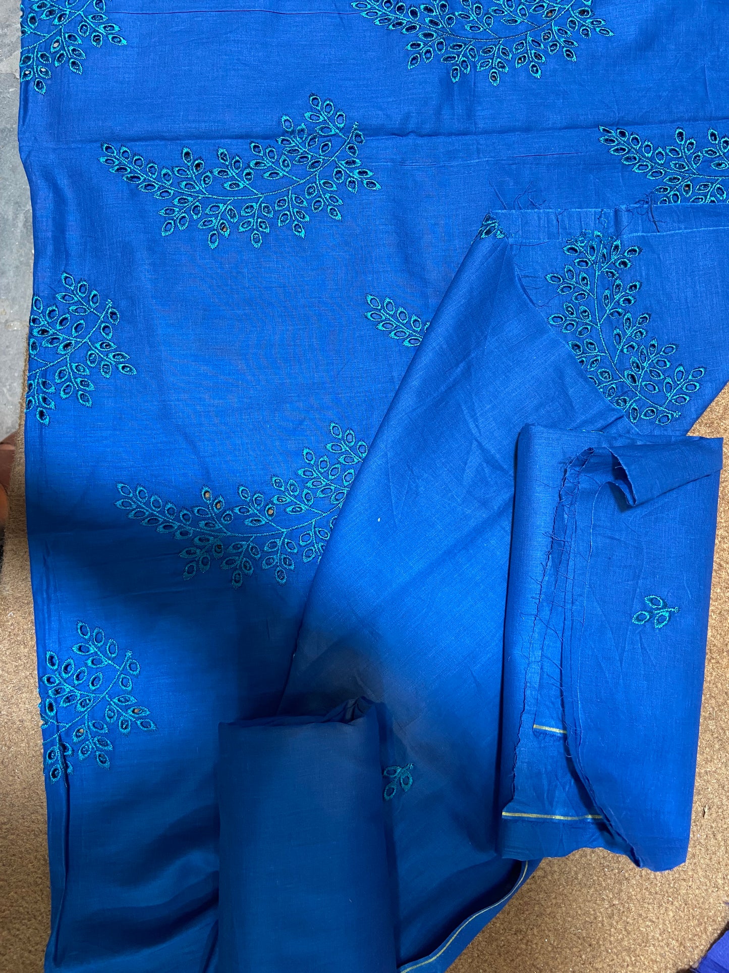 Chikankari Unstitched Embroidered Lawn ST 2pc