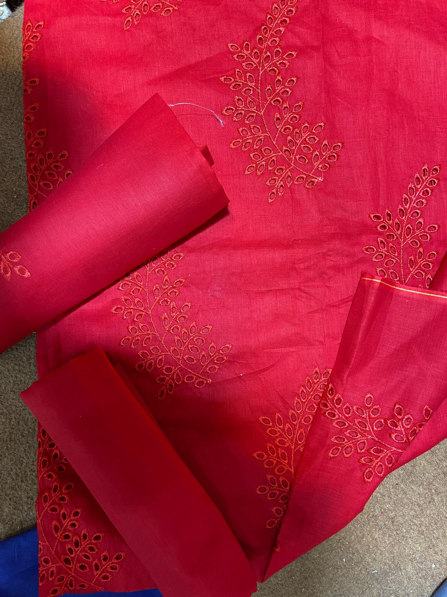 Chikankari Unstitched Embroidered Lawn ST 2pc